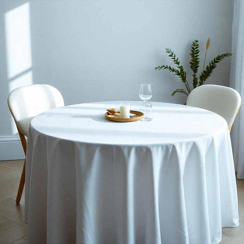 100% Egyptian Cotton Hotel Quality Table Cloth round, 120cm Round
