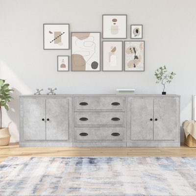 Kerio Sideboards 3 pcs Engineered Wood