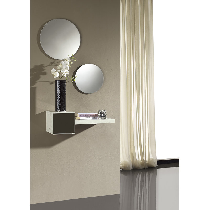 Kennelly Floating Shelf, White/Black