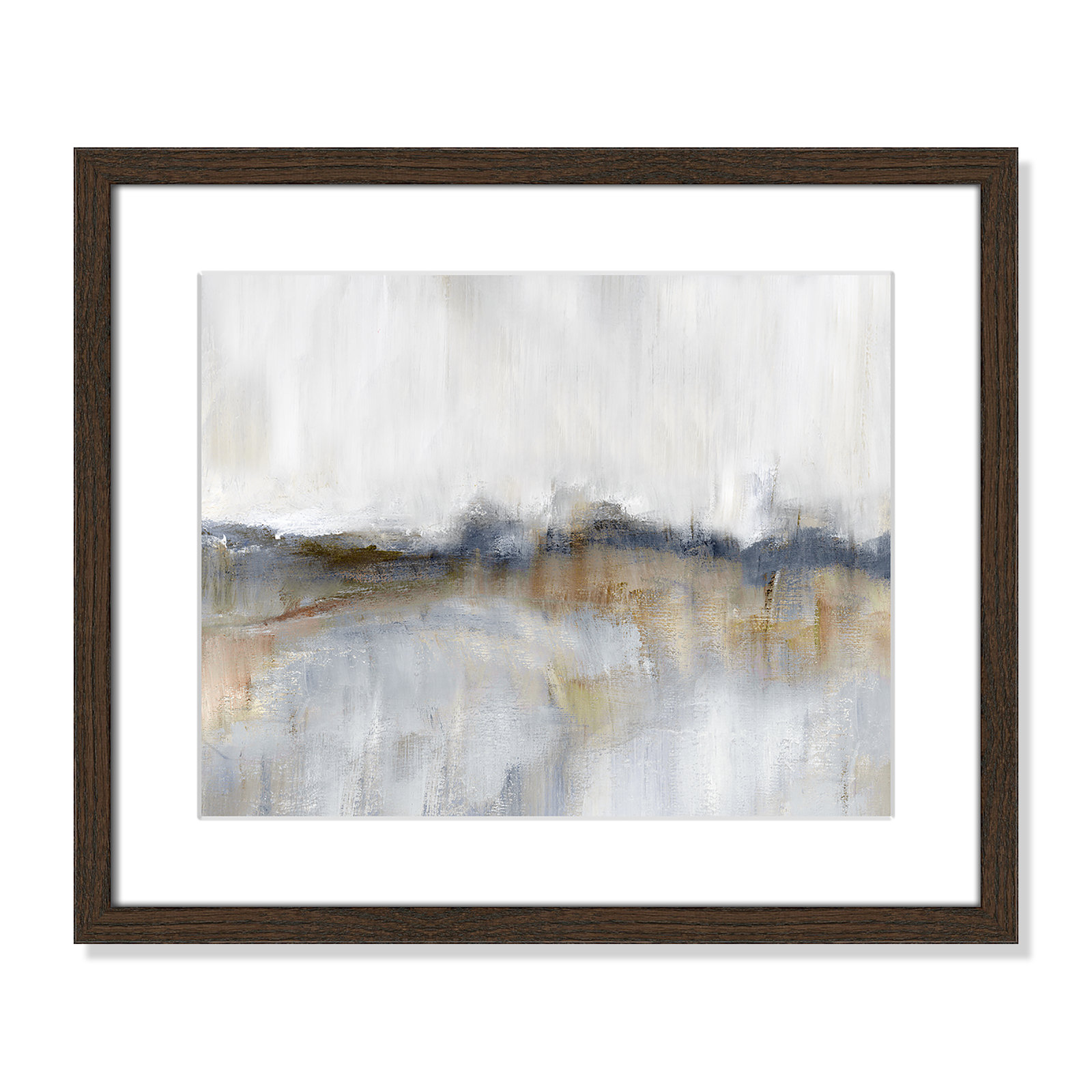 Autumnal Tide by Nan, 16" H x 19" W x 0.75" D, Walnut Framed