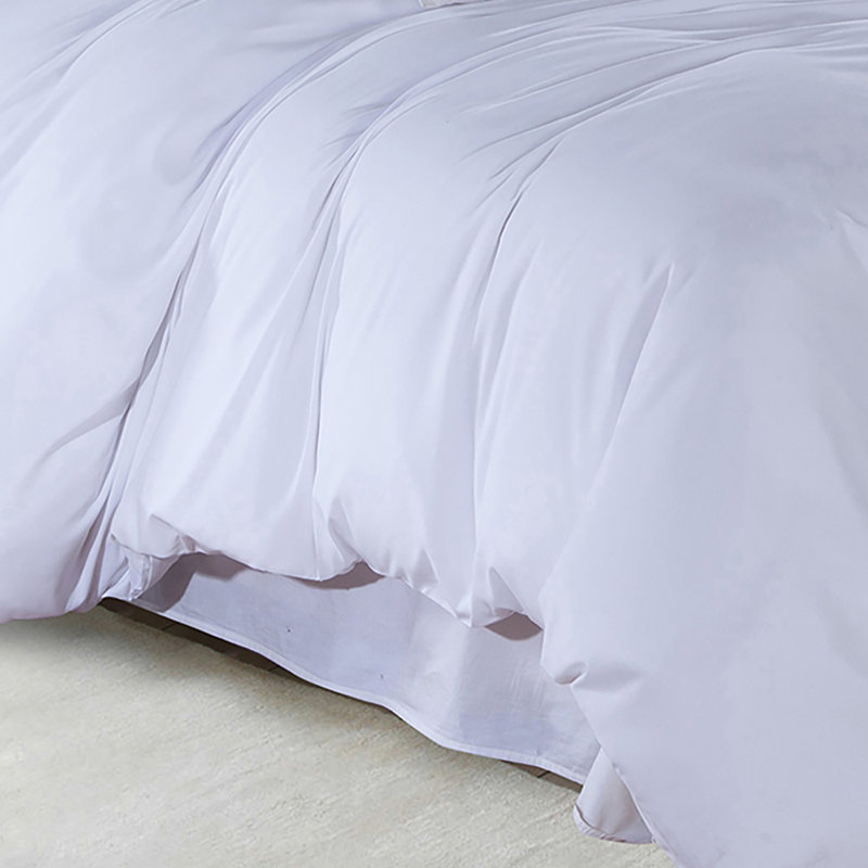 Marnisha Microfiber / Polyester Solid Colour Duvet Cover Set with Pillowcases, White