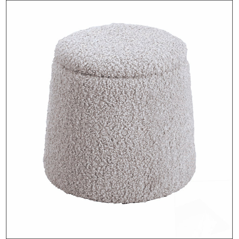Repose-pieds rond avec rangement Un choix confortable, de multiples fonctions, un design classique et des coins confortables