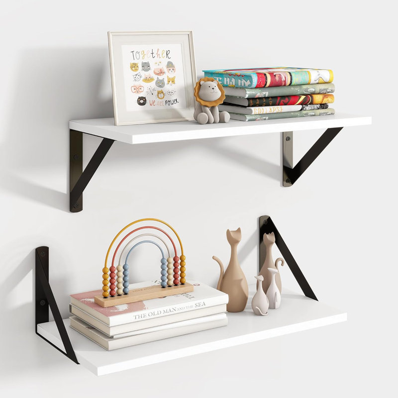 2 Piece Wood Floating Shelf
