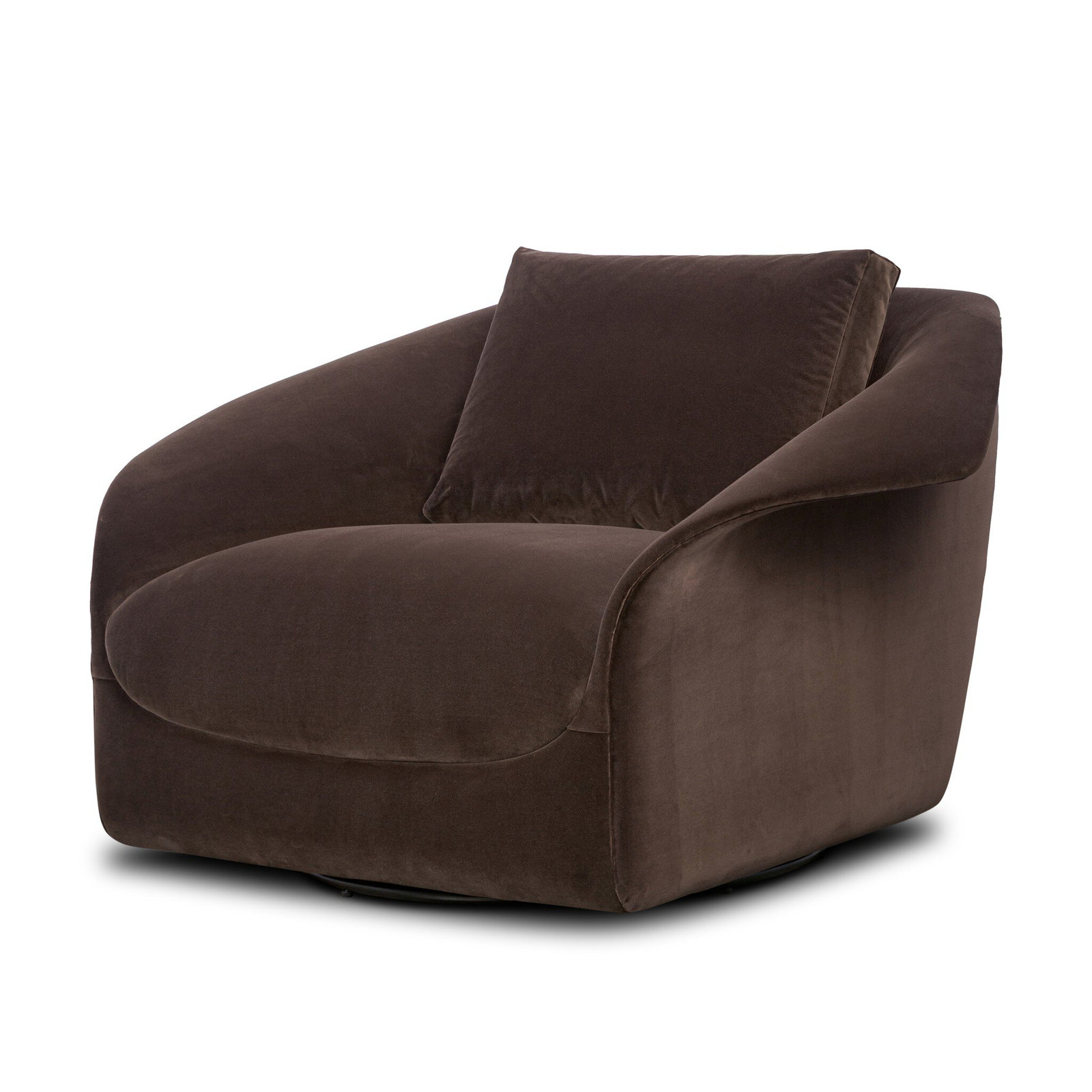 Latongia Upholstered Swivel Armchair, Surrey Cocoa