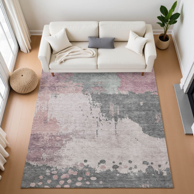 Premium Machine Washable Mouton Abstract Rug