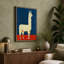 Modernist Llama Mid-Century 1 Piece Wrapped Canvas Wall Art-136717660-136717659
