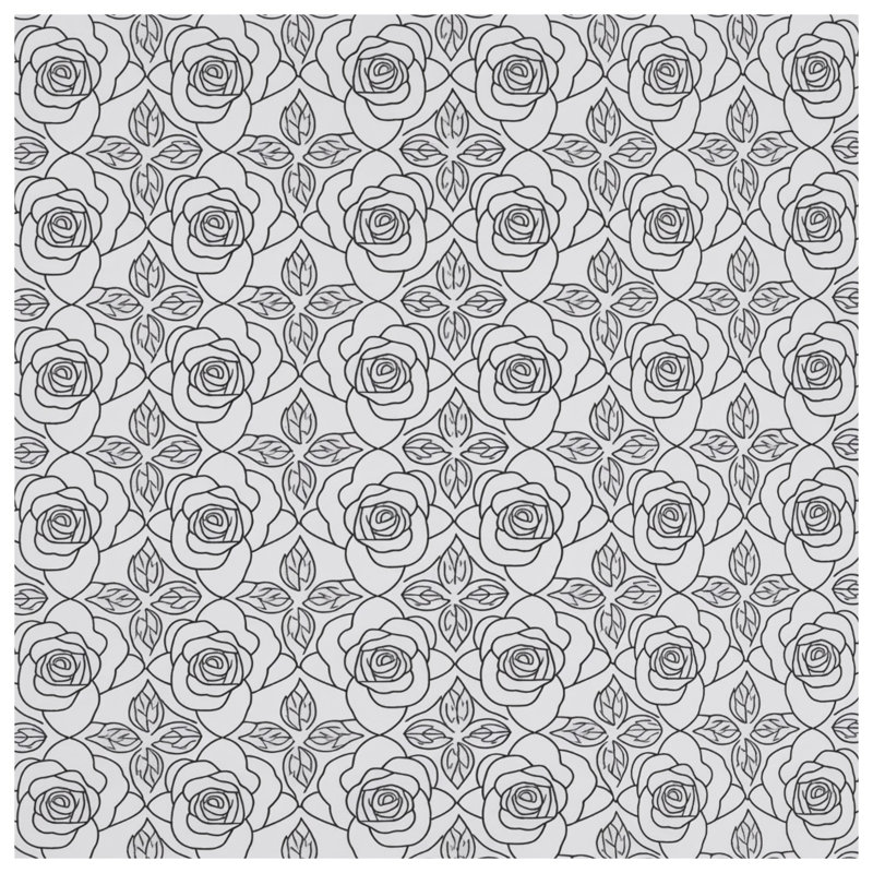 Floral Rose Pattern Quilted Thin Bedspread, Full / Double