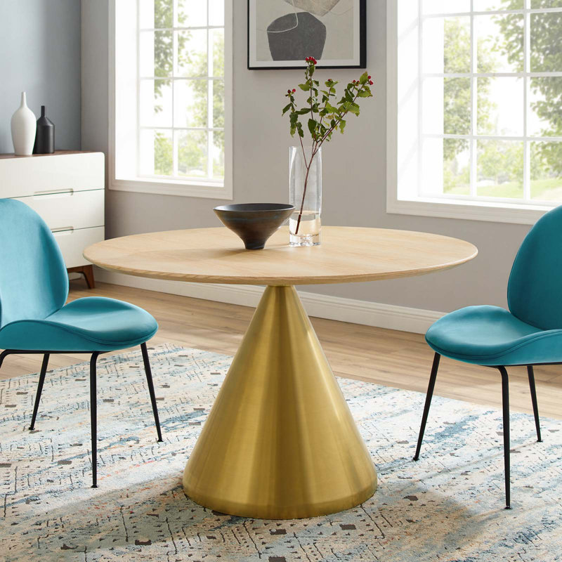 Table de salle à manger Tupelo par Modway, L 47 po x l 47 po, Naturel