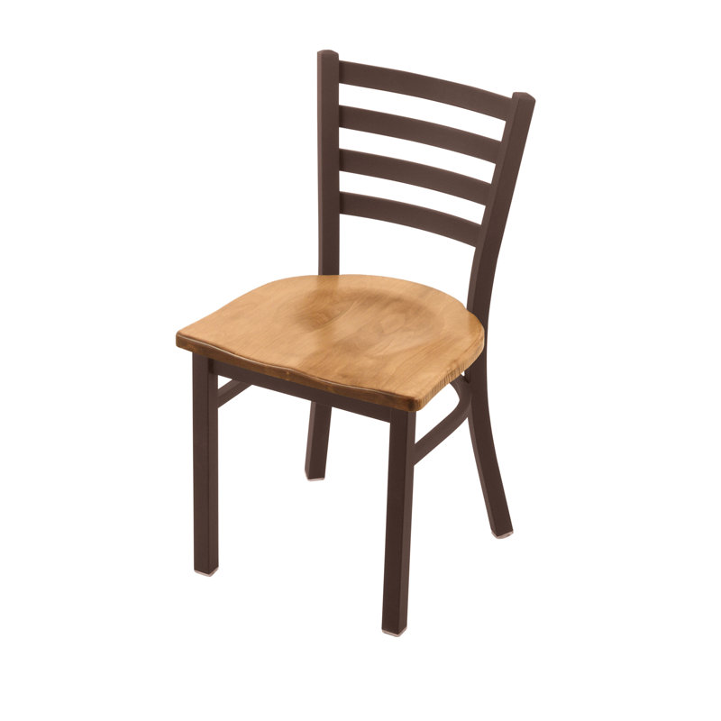 Jackie Side Chair, Bronze, Wood-Medium Maple