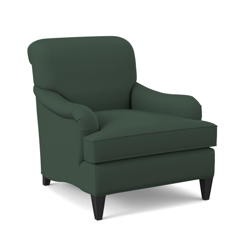 Bristol Sunbrella® Armchair, White Caps Fog, Espresso