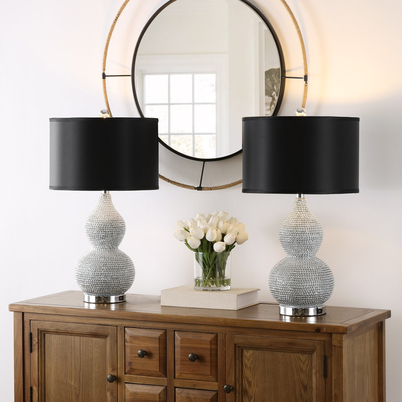 Ensemble de lampe de table perlée