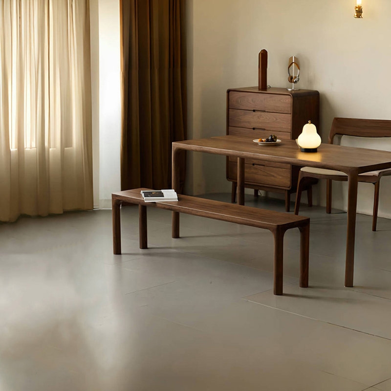 High-end Environmental Protection Long Bench Solid Wood Bench, 17.71" H x 55.11" W x 12.59" D