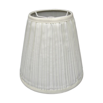 9" White Pleated Washer Empire Lamp Shade