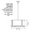 Luminaire suspendu moderne 6 lumières