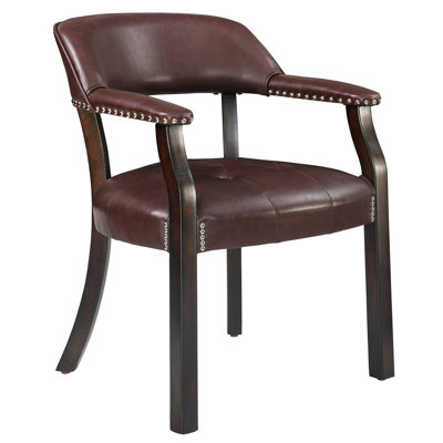 LUMERA Collection Tufted Arm Dining Chair Walnut