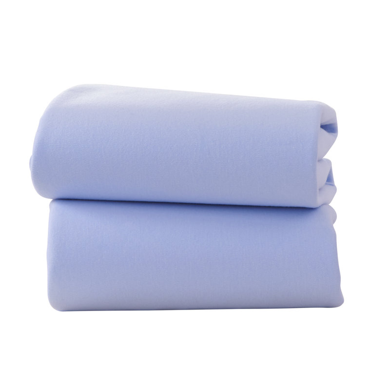 100% Cotton 2 - Piece Cot Bed Sheet Set, Blue