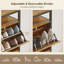 HOMCOM Shoe Cabinet with 4 Flip Drawers, Holds 12-20 Pairs-2090735112