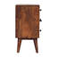 Table de chevet multi-tiroirs en bois caramel et miel de style nordique