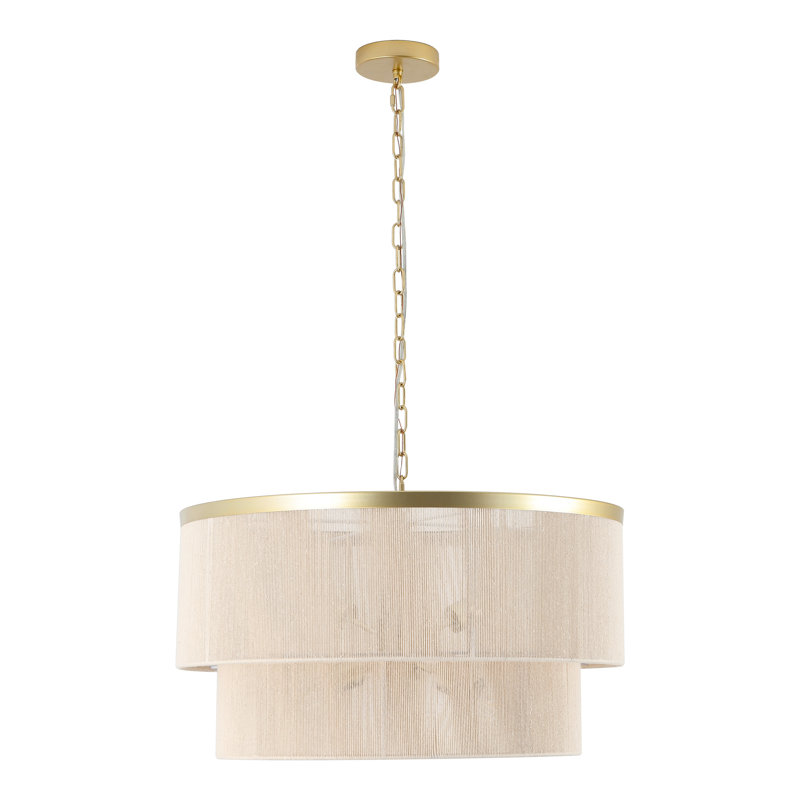 Ebern Designs 24" 6-Light Dimmable Drum Chandelier
