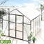 Serre extérieure de 8 x 10 pi pour toutes les saisons - fabrication en aluminium, panneaux en polycarbonate, accès, protection, spacieux, facile à assembler, solution de drainage fonctionnelle
