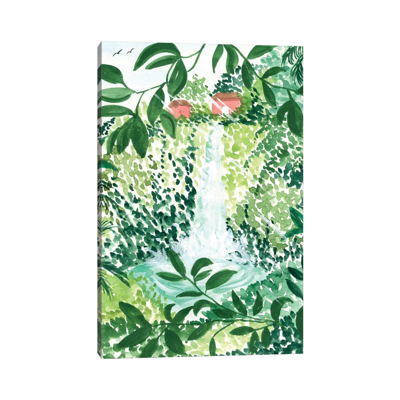 Chute d'eau - impression sur toile tendue, H 12 po x l 8 po x P 0,75 po