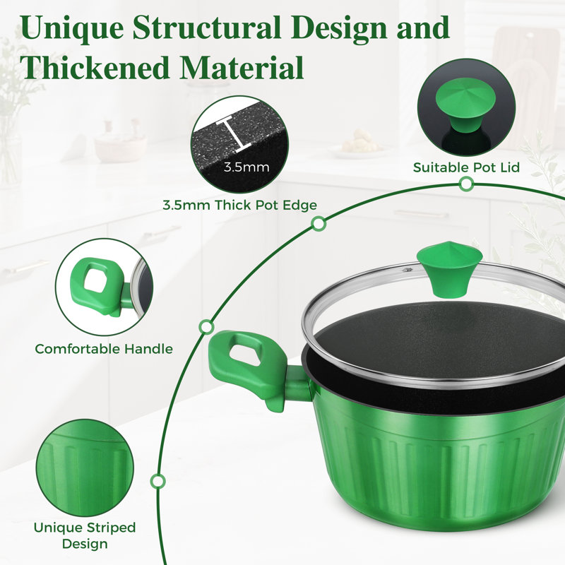 11 - Piece Non-Stick Aluminum Cookware Set