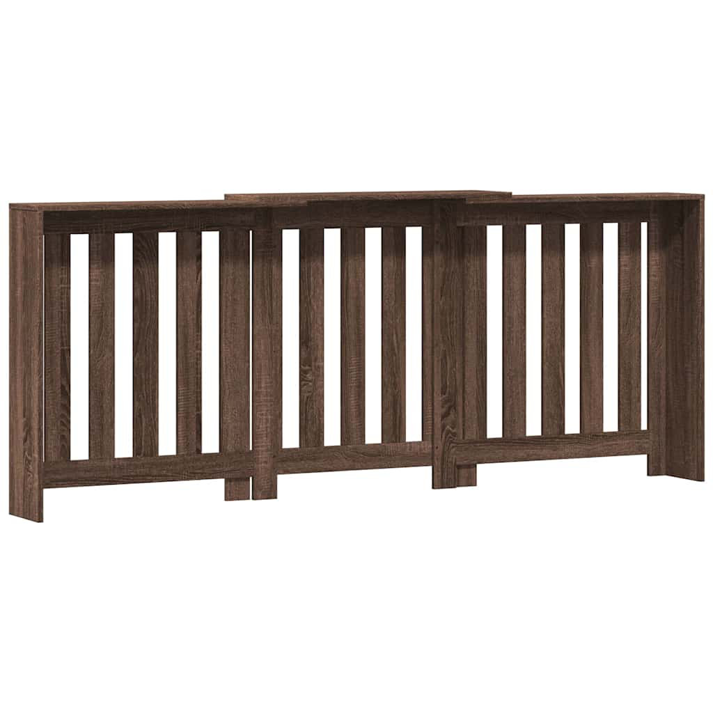 Vidaxl Radiator Cover Brown Oak 205X21.5X83.5 Cm Engineered Wood