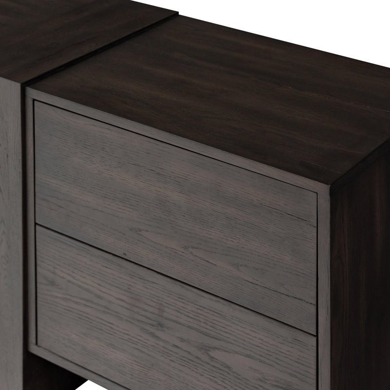 Fisher Media Console, Smoked Black Veneer