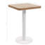  Table bistro en bois aggloméré brun clair et blanc et acier 19,7 po x 19,7 po-30468292-30468282-30468294