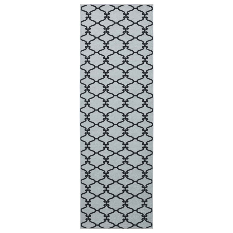 Geometric Area Rug, Grey Mesh Pattern, Rectangle 100 x 150 cm
