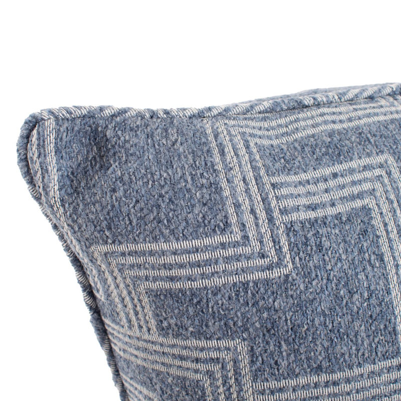 Indoor/Outdoor Pillow Syros Fog, 20"H x 20"W, Gray Striped, Square