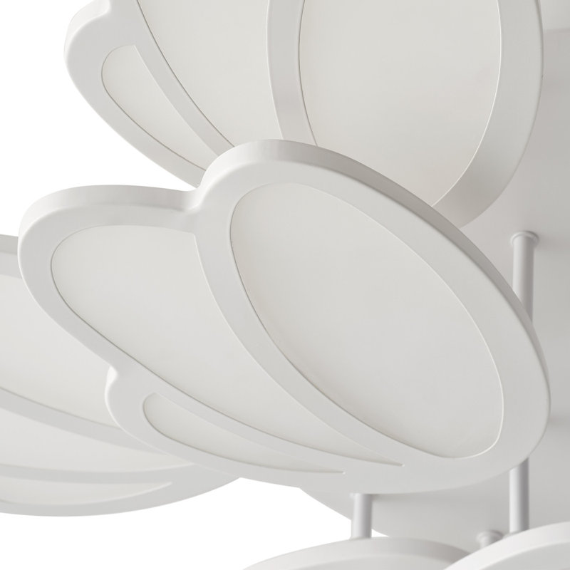 1-White wing shaped dimmable LED ceiling light