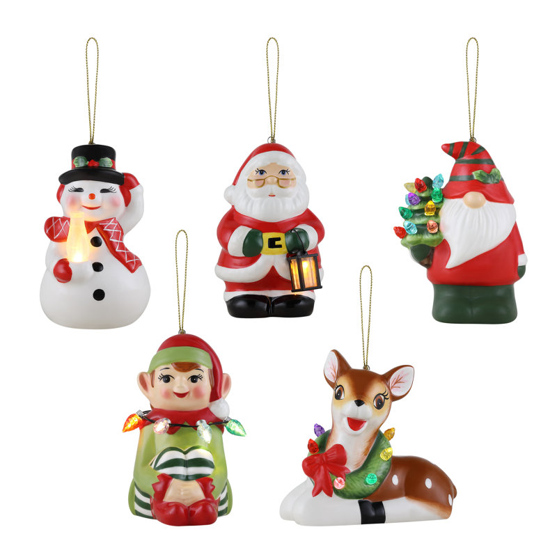 Ensemble de 4,5 figurines ornementales 4,5 "en céramique
