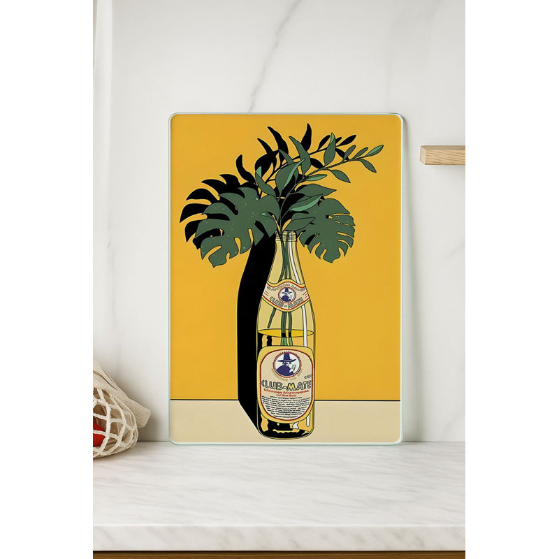 Durable Tempered Glass Cutting Board, 7.9 x 11.8 inches | 100% Antibacterial, Non-Slip Silicone Feet | Easy Clean Surface, Perfect for Food Prep & Kitchen Use, Not Dishwasher, Microwave, or Oven Safe