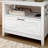 32” Nightstand with Drawer, X Design, Farmhouse Style, Pure White Oak-1068468981