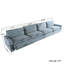 Canapé modulaire inclinable électrique en lin 4 pièces avec gravité zéro-177218944