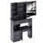 29.2" Small Space Left Drawer Desktop Vanity Table   Cushioned Stool, Extra Large Right Sliding Mirror, Multi Layer High Capacity Storage, Practical Fashionable Dresser, Suitable For Small Space-2102110061