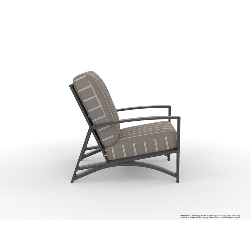 Arc Outdoor Lounge Chair, Trax Burgundy, Carbon Black