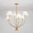 35.4 in. 6 -Light Traditional Dimmable Chandeliers with Linen Cone Shades-2018784865