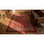 Red Antique Tribal Paisley Pattern Small Scatter Size Turkish Oushak Area Rug