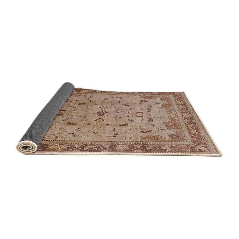 Tapis oriental brun / gris khajag, Rond 6 pi