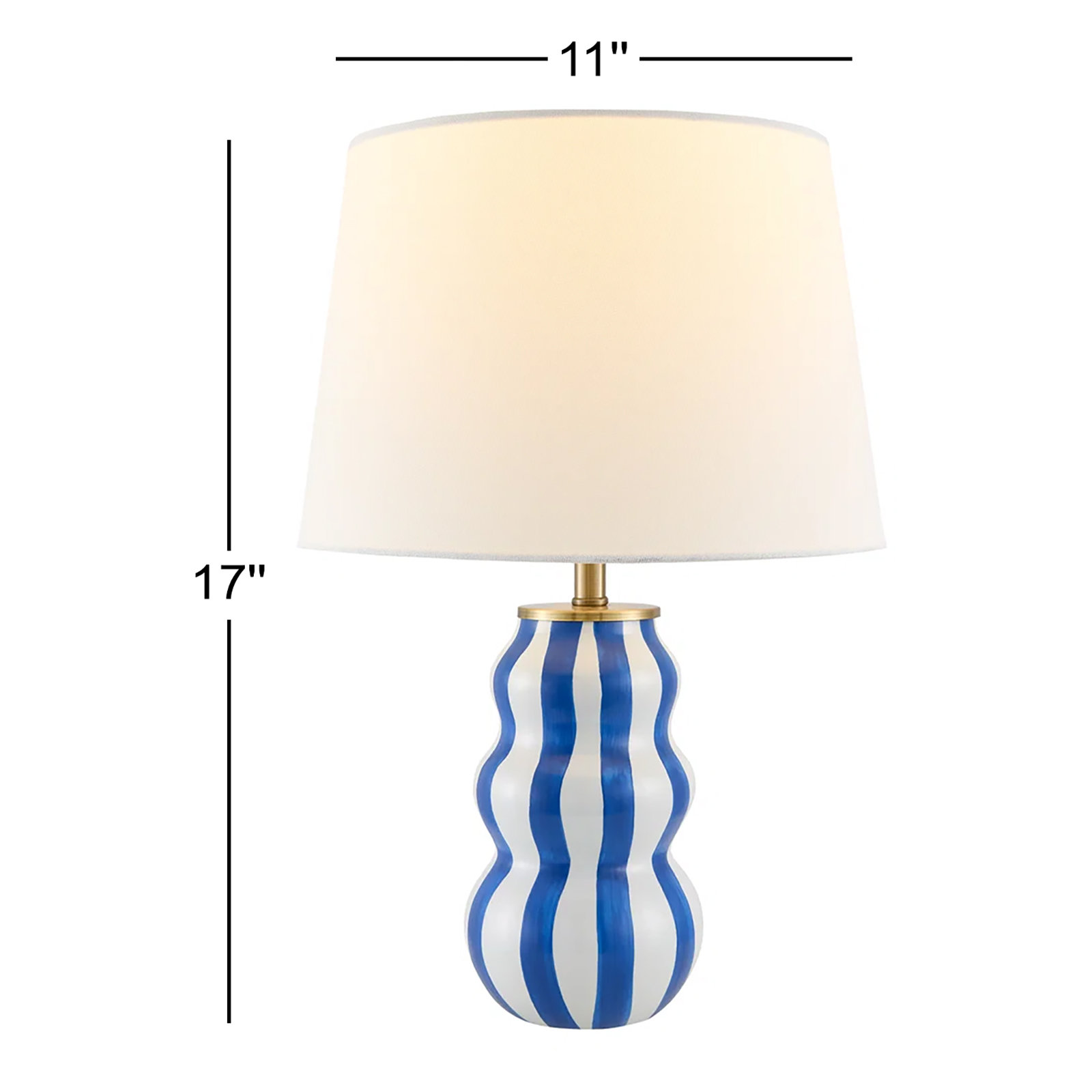 Samp Ceramic Table Lamp, Blue
