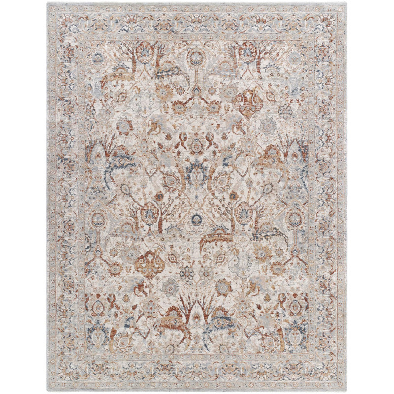Arleeta Traditional Machine Woven Area Rug, Rectangle 6'7" x 9'6"