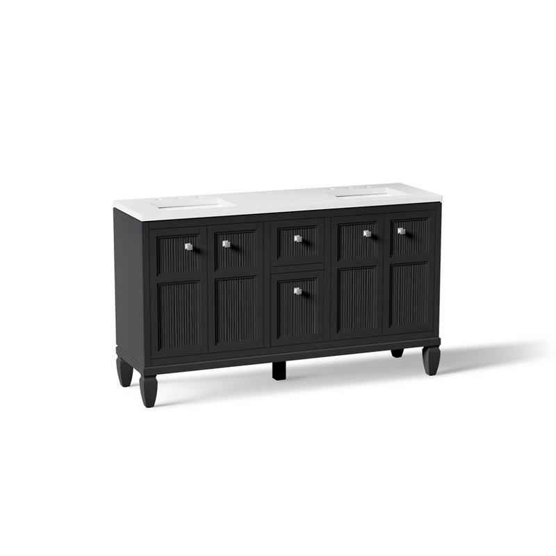 Ensemble de meuble-lavabo 60 po Hearthaven, Gris ardoise