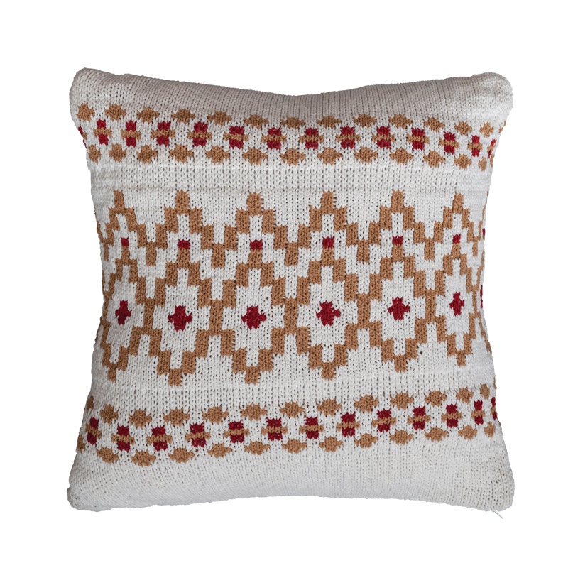 Geometric Cotton Reversible Throw Pillow