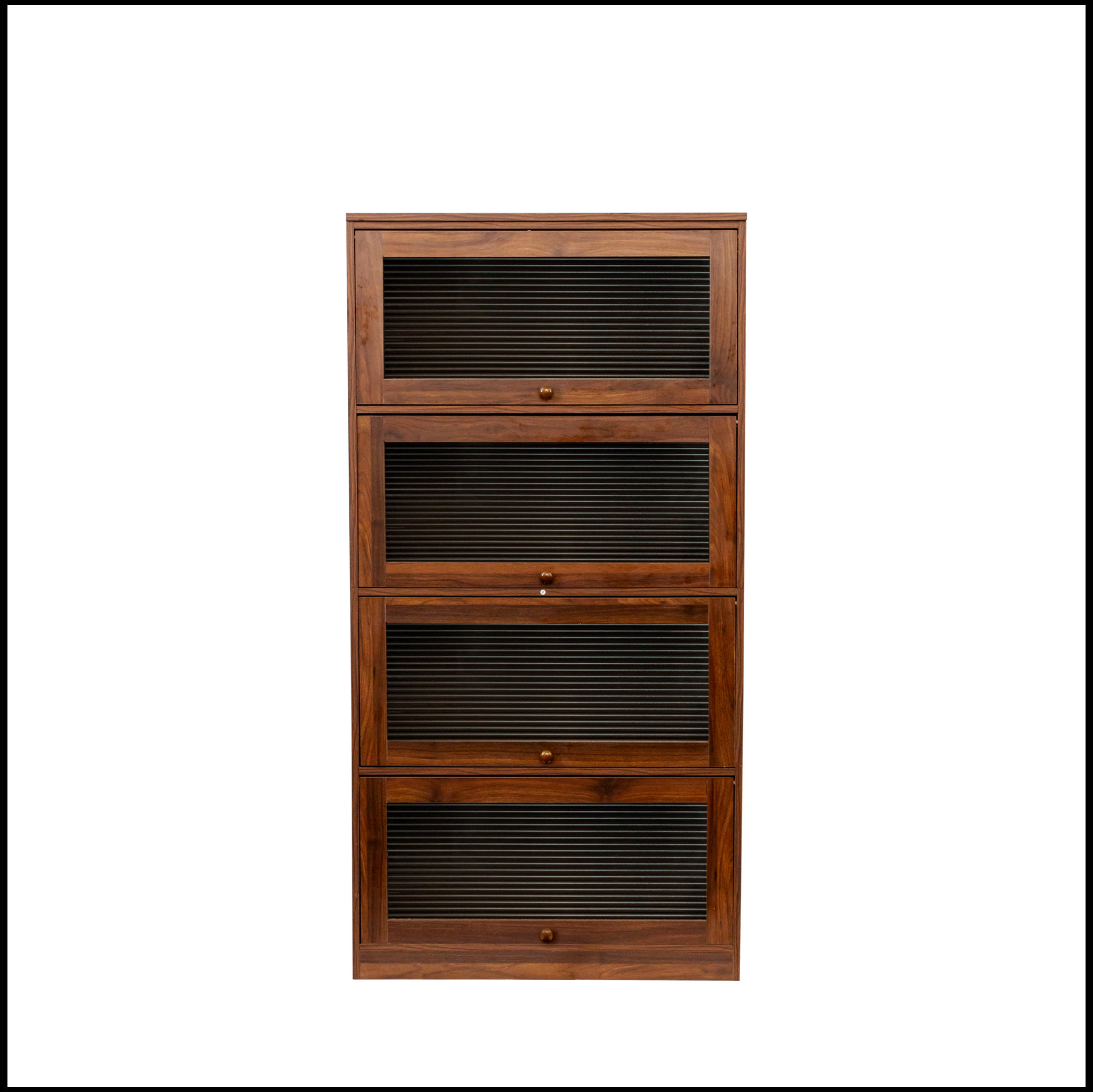 Ivy Bronx Bookcase Contemporary Closed Back Glass Doors Office Storage