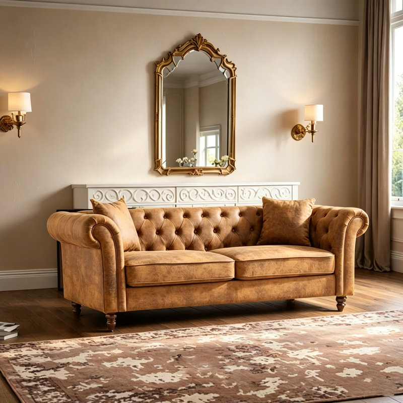 Divan Chesterfield, Brun