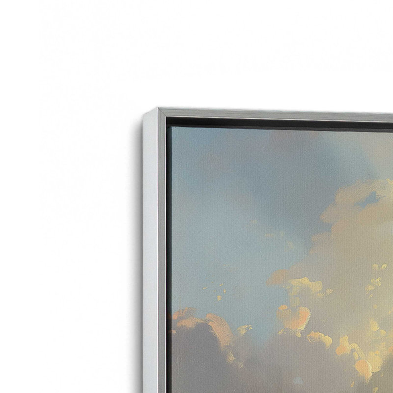 «Peaceful Sky at Sunset», reproduction sur toile, Encadrement argenté, H 24,75 po x l 36,75 po x P 1,75 po