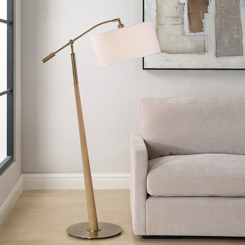 Lampe sur pied en bois Catheryn