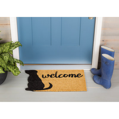 Tapis de bienvenue d'extérieur en forme de chien Coover